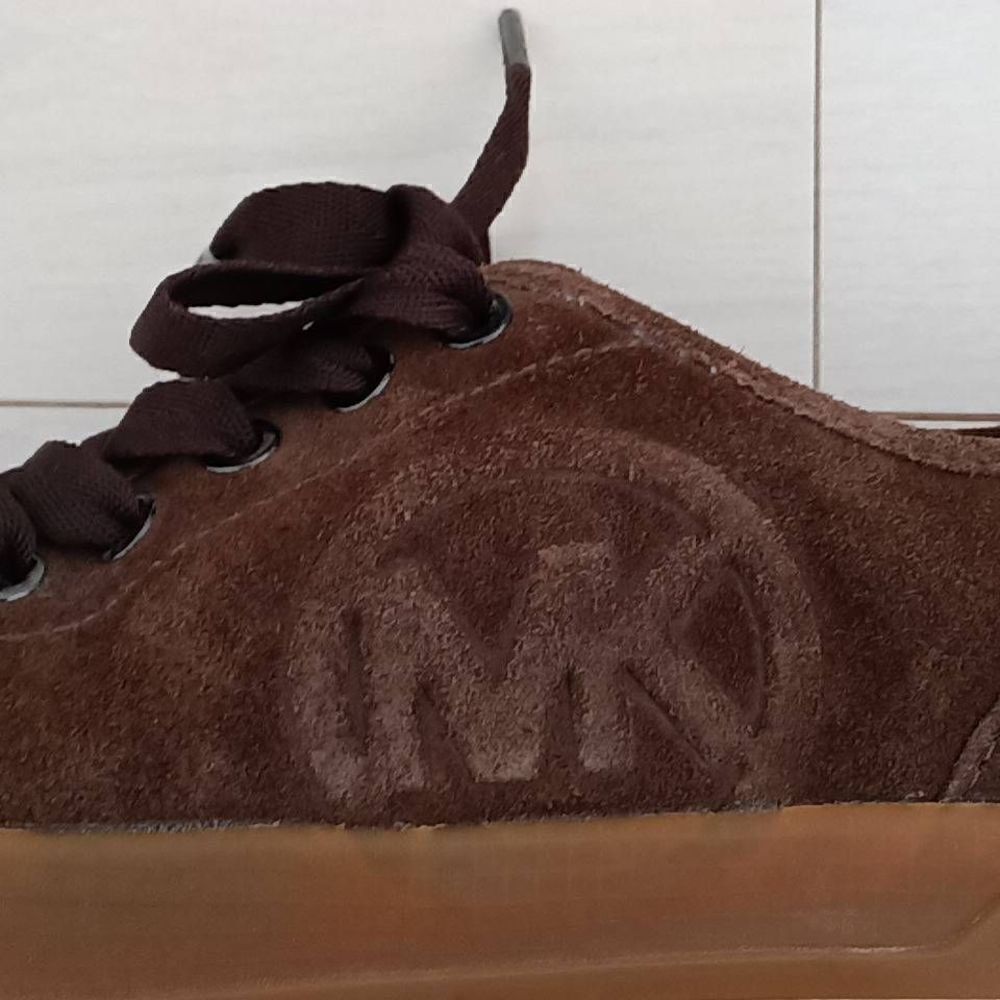 Michael Kors Women's Suede Signature Logo Detail Sneaker Shoes Brown 7.5 M - Picture 4 of 6